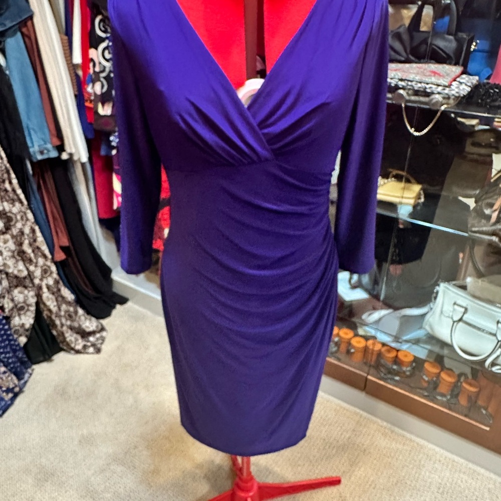 Ralph Lauren Long Sleeve Purple Dress